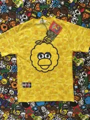 A Bathing Ape X Sesame Street Big Bird Yellow Camo Tee