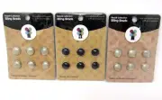 Imaginisce Lot of 3 packs Bling Brads Black Tie String of Pearls Bazzill 18 pcs