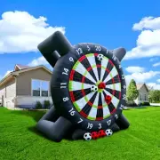 3m Inflatable Soccer Dart Board Outdoor Game Kick With Air Blower& 8Pcs Balls