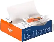 500 Interfolded Food and Deli Dry Wrap Wax Paper Sheets with Dispenser Box Bakery Pick Up Tissues 6 x 10.75 Inch [500 Pack]