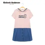 【KINLOCH ANDERSON】連帽牛仔剪接甲兩件洋裝 金安德森女裝(粉)