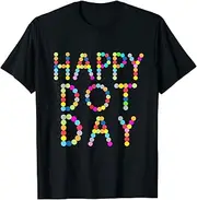 [X.Style] Happy International Dot Day 2022 Polka Dot Kids Toddler Boys ds776 T-Shirt (L) Black