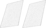 Toddmomy 2Pcs Non Stick Bbq Grill Nets Heat Resistant Stainless Steel Mesh for Outdoor Barbecue Durable Cooking Rack Prevents Food From Falling Through Grates Dishwasher Safe