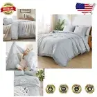 Luxury All-Season 3-Piece Boho Tassel Comforter Set for King Beds - Light Grey