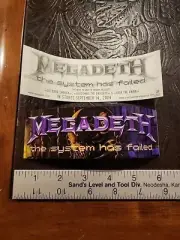 Megadeth The System Has Failed Original Retailers Album Release promo STICKER