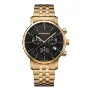 Wenger Urban Classic Chrono Black Dial Black Stainless Steel Watch 01.1743.103