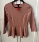 Forever 21 Women's Brown/Peach Peplum top Sz. S NWT