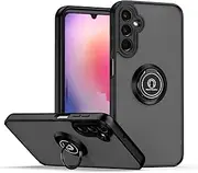 Compatible with Samsung Galaxy A25 5G Case,Compatible with Samsung Galaxy A25 5G Built-in Bracket Car Magnetic Shockproof and Anti-Drop Phone Case Cover Black