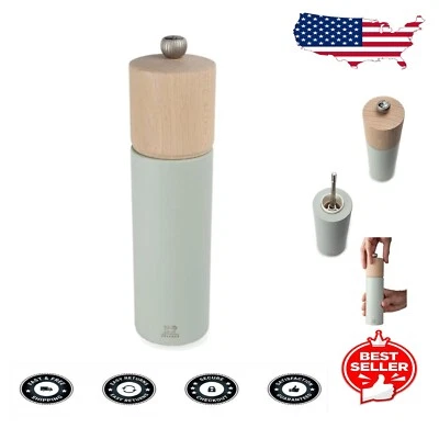 Timeless Sage Green Boreal Salt Mill 8In - Manual Mill for Superior Seasoning
