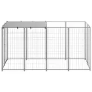 Andala Pets Dog Kennel Silver 2.42 m Steel