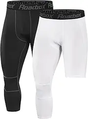 [Roadbox] Men's Compression Pants - Tights Base Layer Cool Dry Leggings for Sports, Workout, Gym, Fitness, Running, Cycling, Yoga, Hiking, Basketball