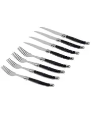 French Home Laguiole 8pc Steak Knife & Fork Set