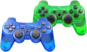 PS-3 Controller 2 Pack, Dual Shock 3 Wireless Gamepad Joystick for PlayStation 3, Compatible with PS-3 Console, Ergonomic Design, Rechargeable Battery, Vibration Feedback - 2 Controllers in Set