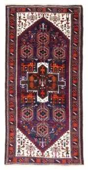 Vintage Hand-knotted Runner Rug 3'8" x 7'3" Traditional Wool Carpet