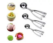 Fayomir Cookie Scoop Set - Ice Cream Scoop Set, 188 Stainless Steel Dough Scoop Cupcake Scoop Excellent For Melon Ball, Cupcake, Muffin, Meatball, In