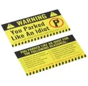 10pcs Bad Parking Cards You Parked Like An Idiot Funny Parking Violation