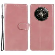 For Realme 12 Phone Case Calf Texture Wallet Phone Cover with Magnetic Clasp