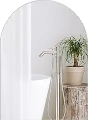 [DARENYI] 16"x12" Arched Wall Mirror for Bathroom, Frameless Acrylic Vanity Arch Mirror Wall Decor for Bathroom, Living Room, Bedroom, Entryway, Hallways
