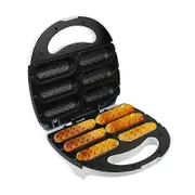 Electric Hot Dog Non-Stick Coating Crispy Corn French Muffin Sausage Baking Breakfast Machine EU Pl white black