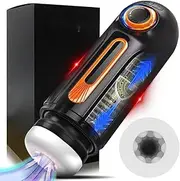 Automatic Male Masturbator Cup - Fully Submergible Pocket Pussy Vagina Blowjob Stroker with 10 Stimulating vibration Function & 4 Powerful Suk-ing Modes, Silicone Penis Trainer Adult Sex Toys for Men