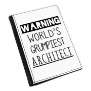 Warning World's Grumpiest Architect Passport Holder Cover Case Best Funny
