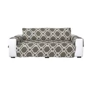 Reversible Couch Cover Printed Sofa Cover for Dogs Water Resistant Furniture Protector -Grey