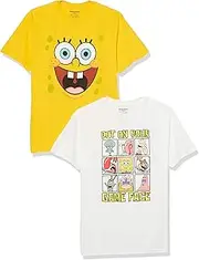 [SPONGEBOB SQUAREPANTS] Boys 2-Pack T-Shirt Bundle-Nickelodeon