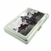 Medieval Knight D3 Cigarette Case with Built in Lighter Metal Wallet