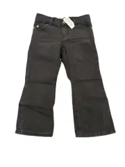The Children's Place Jeans Boys Size 4 Bootcut Black Onyx Denim Pants Adjustable