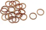 HASMI 20 Pcs 39mm Outer Dia Copper Tone Metal Motorcycle Exhaust Pipe Muffler Gasket, Pack