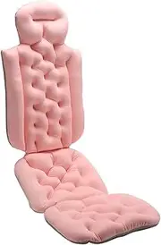 Full Body Bath Pillow for Bathtub, Thick Bathtub Cushion with Laundry Bag, Luxury Tub Pillow for Bath for Headrest Neck and Back Support (Pink)