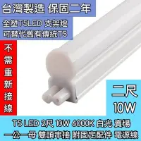 在飛比找Yahoo!奇摩拍賣優惠-【築光坊】雙孔 T5 LED 一體支架燈 2呎 10W 白光