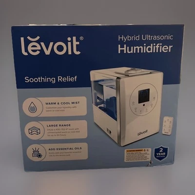 Levoit Hybrid Ultrasonic Humidifier Lv600hh 6L Dual Warm & Cool Mist With Remote