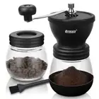 Coffee Grinder Ceramic Burr Beans Espresso Spices - Portable Hand Crank Mill 2 G