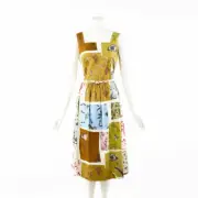 Oscar De La Renta Floral Patchwork Multicolor Cotton Belted Dress SZ 2 4 RV$2190