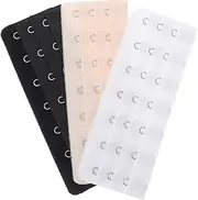 [NUOBESTY] 3pcs Stainless Steel Bra Hook Extender Women's Activewear Waist Band Extension Buckle Bra Band Extender Hooks for Extension