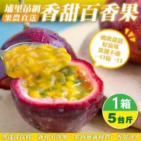 在飛比找PChome24h購物優惠-【果農直配】埔里吊網香甜百香果(5斤/箱)