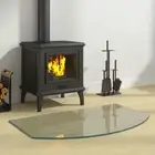 Fireplace Glass Plate 80x50cm Tempered Heat Resistant Fire Pit Cover