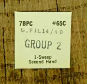 Genuine Bulova 7BPC G FIL 14/40 Sweep Second Hand Watch Part 65C NEW OLD STOCK