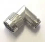 5 Pack N Male Plug - N Female Jack RF Right Angle Coaxial Coax Adapter Connector