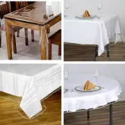 Clear PLASTIC Vinyl TABLECLOTH Protector Table Cover Catering Home Party Dinner