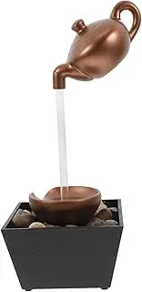 OFFSCH Decorative Water Fountain for Desk Mini Indoor Waterfall Led Lights for Relaxation and Home Decor