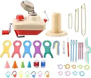 NDNCZDHC Yarn Holder Spinner 18.5×13.5×10.5cm Weaving Ball Winders with Winder Pin Counter Inch Meter Ball Winder Set