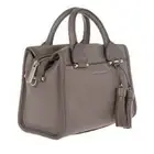 New Michael Kors Geneva Large Pebble Leather Cinder silver bag tote tassels