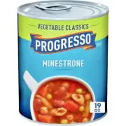 (4 pack) Progresso Minestrone Soup, Vegetable Classics Canned Soup, 19 oz