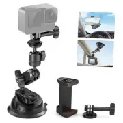 Suction Cup Mount for iPhone GoPro Action Camera with Magic Arm & 360° Pan