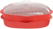 Microwave Easy Bacon Maker, 2 PCS Bacon Grill Tray, Bacon Cooker with