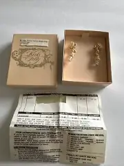 Vintage Kirks Folly Godmother Fairy Crystal Pierced Earrings