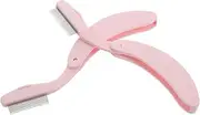 Happyyami Practical Makeup Brush Set Eyebrow Stencil Eyelash Comb Shaper Handheld Tool Compact Eyelash Grooming Kit