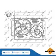 Fits Volvo V60 V70 XC70 XC60 S60 2.0 D 2.4 3.0 3.2 Engine Cooling Fan NRF